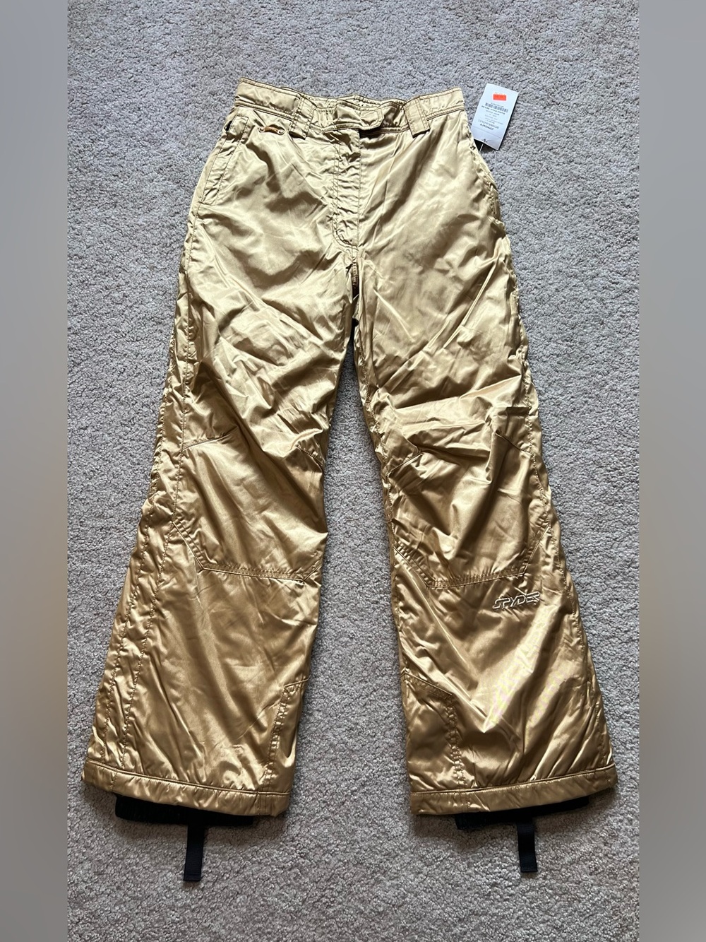 Spyder big girl Metallic Gold Snow Pants size 16
